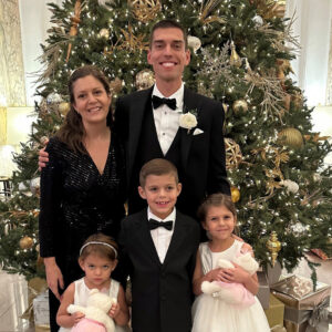 Jacob Ringenberg, M.D., with his wife Carly and their three children